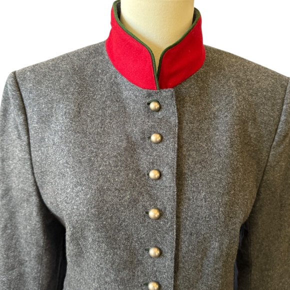 GOSSI TRACHTEN BLAZER VINTAGE 100% FELTED WOOL AUSTRIAN BAVARIAN ELEGANCE 36-6 - Picture 3 of 12